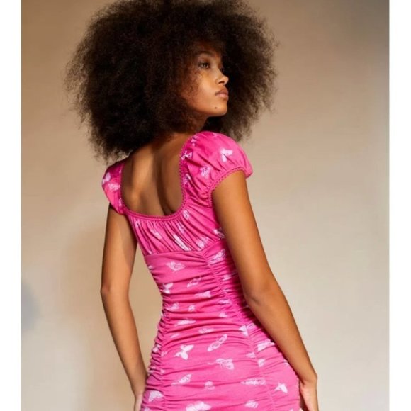 Brenan Printed Ruched Mini Dress - Picture 2 of 4